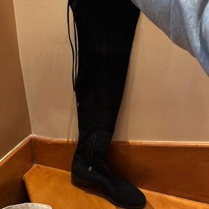 Women’s Dolce Vita Teela Over-The-Knee Boots Black Faux Suede Size 7.5